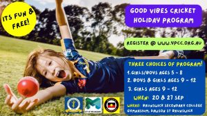 Good Vibes Holiday Program - Cricket YPCC